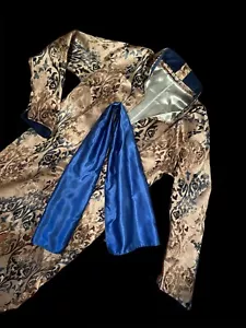 Elvis jumpsuit and Scarf Damask Print Fabric men’s size S/M NWT - Picture 1 of 12
