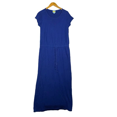 Vestido para mujer C&C California pequeño azul manga corta cordón cintura hecho en EE. UU. Foto 1 de 4