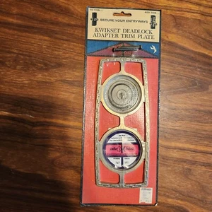 Vintage Tür Deadlock Adapter Verkleidung Platte Paar griechisch Kwikset 267 Antik Nickel - Bild 1 von 4