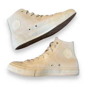 Converse Chuck Taylor All Star II hochweiß Luxleder Herren 10 Damen 12 selten! - Bild 1 von 13