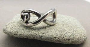 Infinity Ring | Friendship Ring | Sterling Silver Ring Sz 7 - Picture 1 of 9