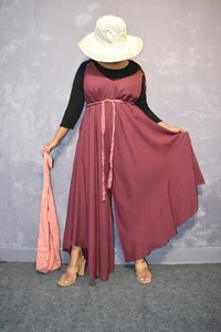 Coffee Color All Season Jumpsuit Women/One Size Overalls Jumpsuit/Plus Size - Picture 1 of 13