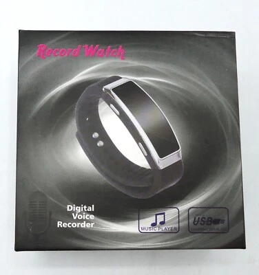 48 HR 4GB Voice Activated Digital Voice Wrist Recorder MP3 Player TESTED WORKS - Image 1 of 4