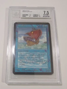 BGS 7.5 Quad++ Alpha Pirate Ship MTG Alpha Rare Near Mint+ NM+ Beckett Graded - Picture 1 of 6