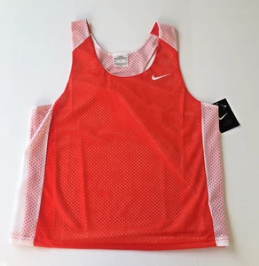 Nike Reversible Mesh Tank Top Orange Weiß Ärmellos Neu mit Etikett Damengröße Small - Bild 1 von 2