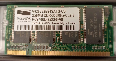 V826632B24SATG-C0 DDR1 256MB 333MHZ DDR DDR1 SODIMM RAM Module - Image 1 of 2