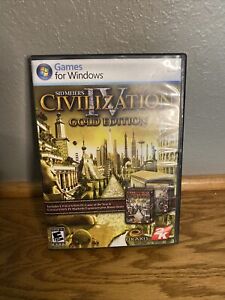Sid Meier's Civilization IV: Gold Edition PC CD-Rom 2007 Windows 4-disc + Poster