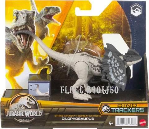 Jurassic World 2023 DILOPHOSAURUS Dinosaur Dino Trackers Strike Attack READ!! Cover