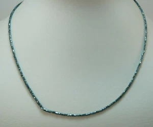 Faceted Turquoise Blue Diamonds Necklace - Picture 1 of 1