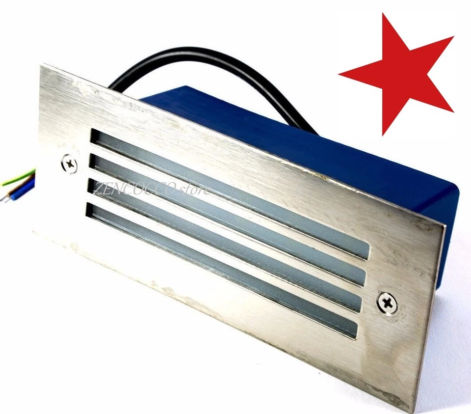 SEGNAPASSI 3Watt LED ESTERNO o INTERNO IP44 FARETTO GRIGLIA PARETE  o 1€catalogo - Immagine 1 di 1