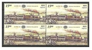Tren ferroviario India 2002 150 años Eisenbahn Chemin de Fer negro/4 MNH - Imagen 1 de 2