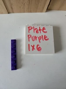 Lego Plate 1x6 purple #3666 Individual or set Disney Marvel brick flat toy - Picture 1 of 6