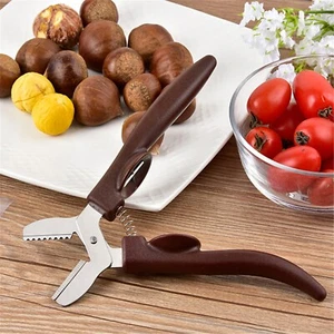 Stainless Steel Chestnut Walnut Pecan Hard Nut Cracker Opener Cutter Betel Tools - Picture 1 of 6