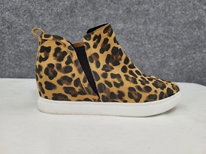 Zapatillas altas rubias impermeables para mujer talla 8 con cremallera marrón estampado animal - Imagen 1 de 14