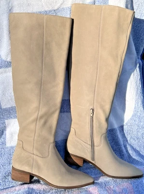 Botas Pull-On Lucky Brand LK-Kitrie Para Mujer Gamuza/Cuero Aceitado OTK Piedra 9.5M Foto 1 de 4