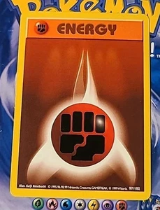 Shadowless Fighting Energy - 97/102 Base Set 1999 Pokemon Card - Picture 1 of 2