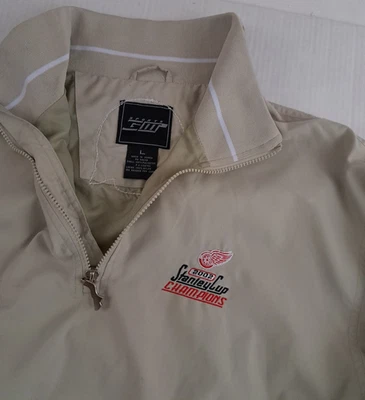 Chaqueta cortavientos vintage Detroit Red Wings hockey ligera cremallera grande G 3 Foto 1 de 4