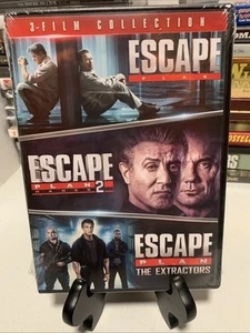 Escape Plan, Escape Plan 2, Escape Plan 3 Extractors (DVD, 2019) Trilogy NEW - Picture 1 of 7