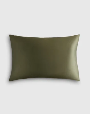 FUNDA DE ALMOHADA DE SEDA MEMBRILLO MORERA ESTÁNDAR OLIVA POLVORIENTA 22 MM 26 X 20 $44,90 NUEVA CON ETIQUETAS Foto 1 de 4