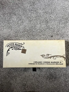 Marcadores de queso de cerámica Petite Maison - Juego de 6 con bolígrafo y caja original poste rápido - Imagen 1 de 3