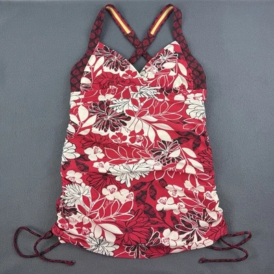 ATHLETA Womens one piece ruched underwire swimsuit hawaiian tropical - 36B/34C - Image 1 of 4