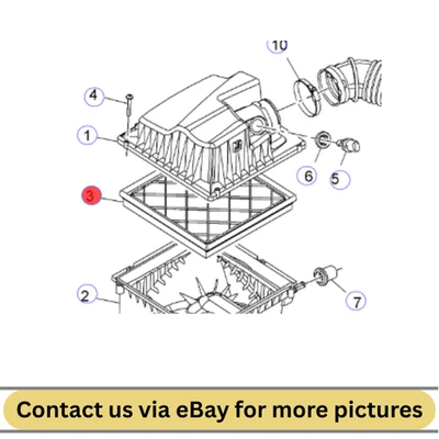 Elemento de filtro limpador de ar Chevrolet Cruze 2010 usado fabricante de equipamento original 13272717 - Imagem 1 de 4