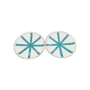 Wild Sage Lia Teal Speiseteller 2er Set Top unbenutzter Zustand - Bild 1 von 3