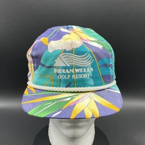 Cappello berretto vintage anni 90 Indian Wells Golf Resort AOP strapback California all over corda - Foto 1 di 13