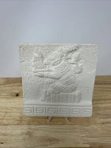 Lady Ahpo-hel Novapiedra Plaster Cast Art Hanging Tile Offers Gifts To Her Son - Picture 1 of 3