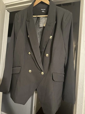 Chaqueta City Chic Mujer Talla L/20 Negra Detalle Botones Forrada Manga Larga Nueva con Etiquetas Foto 1 de 4