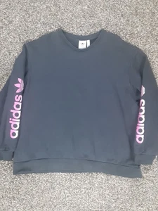 adidas originals 3D Graphic Round Neck Sweatshirt Men XXL Black DV2037 Cotton - Picture 1 of 11