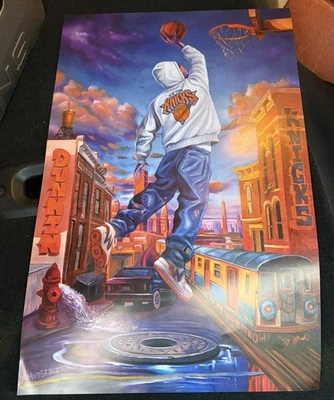 Limited Edition Dunkin’ X New York Knicks Poster by MADSTEEZ 11x17” Print - Image 1 of 2