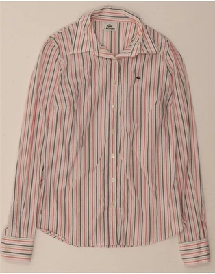 Camisa LACOSTE Mujer EU 38 Mediana Multicolor Rayas Algodón AA15 Foto 1 de 3
