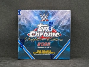 2025 Topps Chrome Sapphire Edition WWE Hobby Box IN HAND FAST FREE SHIP - Picture 1 of 2