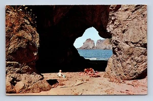 Sea Cave Washington Seacoast Postcard By Ruth Kirk Unposted - Picture 1 of 2