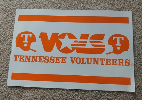 Vintage Tennessee Volunteers Football Car Door/Refrigerator Magnet Cover