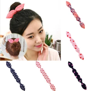 1Pc Rabbit Ears Hair Bun Maker Styling Bands Former Foam Twist Magic DIY Tool - Picture 1 of 116