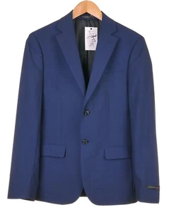 NUEVO John Varvatos Mid Blue 100% lana tejida para hombre chaqueta deportiva blazer 36 s - Imagen 1 de 7