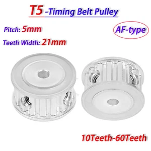 T5 10T-60T Timing Belt Pulley Pitch 5mm AF-type Drive Pulleys Teeth Width 21mm - Picture 1 of 28