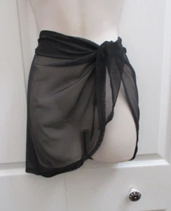 Para mujeres Talla Única Traje de Baño Envolvente Falda Negro Playa Bikini Cubierta Corbata a la Cadera Nuevo - Imagen 1 de 10