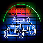 Bar de magasin ouvert voiture 24"x20" panneau néon lampe lumineuse atelier collection salle de garage