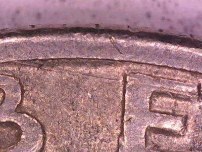 1970 D Washington Quarter Obverse Die Break Error Through ER of LIBERTY - Image 1 of 4