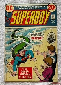 DC SUPERBOY #194 1a Serie "¡El Super-Merman del Mar!" Abril de 1973 Bien* - Imagen 1 de 2