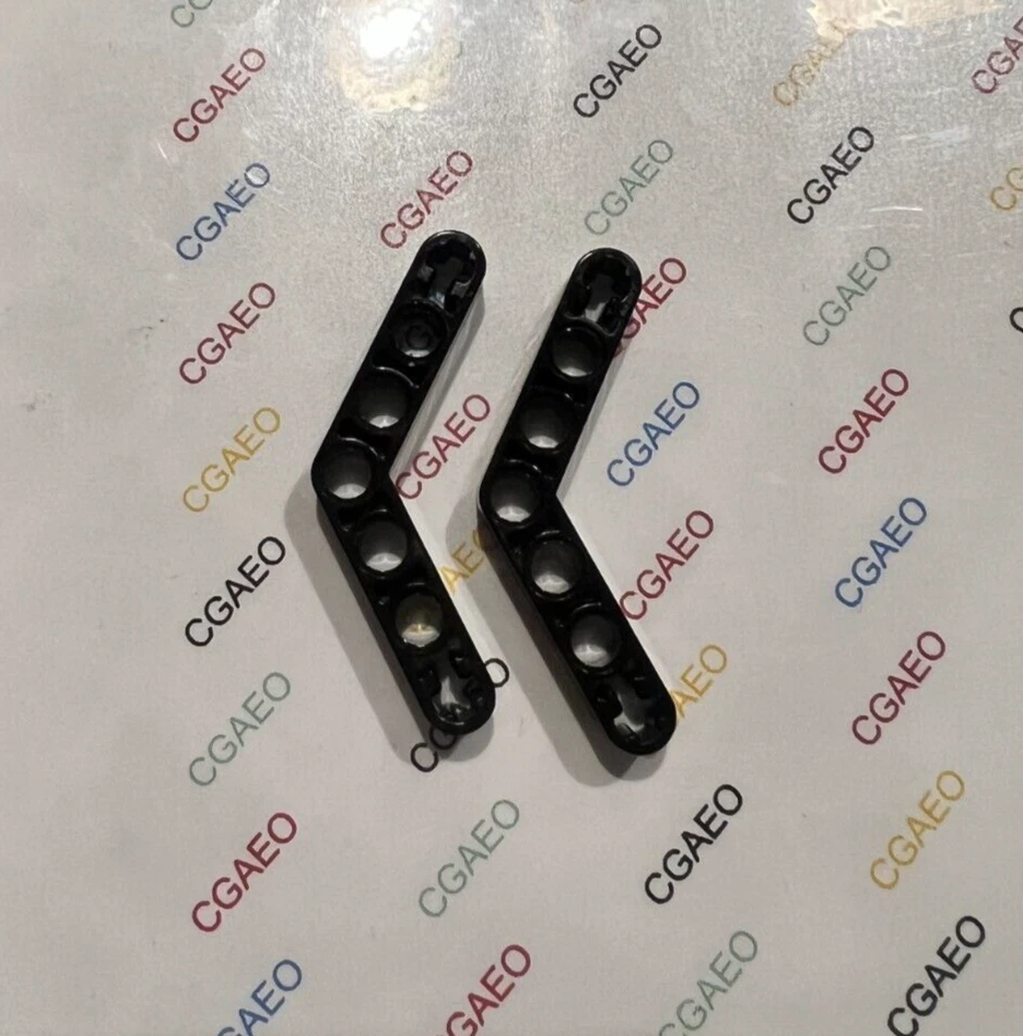 2 X Lego Technic 32348 Liftarm 1 x 7 Bent (4 - 4) - Thick BLACK - Photo 1/1