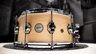 DS Drum 43233 Rebel Custom Shop 14" x 6.5" All Maple Snare, Natural WBS Finish - Image 1 of 4