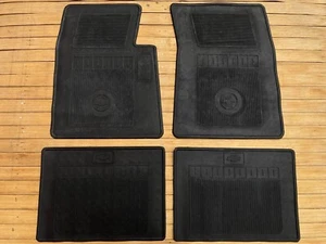 Fit For Chevrolet Belair 150-210 RUBBER Floor Mats BLACK 4pcs 1955-1958 - Picture 1 of 3