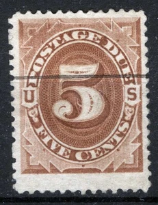 US Sc J4 Brown 5¢ 1879 p.12 Unwmk Postage Due M/S Pen Cancel - Picture 1 of 1