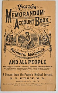 Antikes 1878 Pierce's Memorandum & Account Book, entworfen für Bauern, Mechaniker - Bild 1 von 9