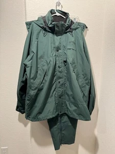 Field & Stream Rain Pants Jacket Mens 2XL Green Fishing 2 PC Hydroproof Gear - Picture 1 of 18
