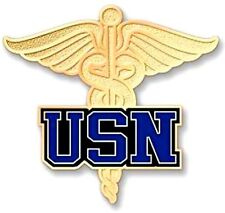 USN Caduceus Military Medical Medic United States Navy Lapel Pin Tac New